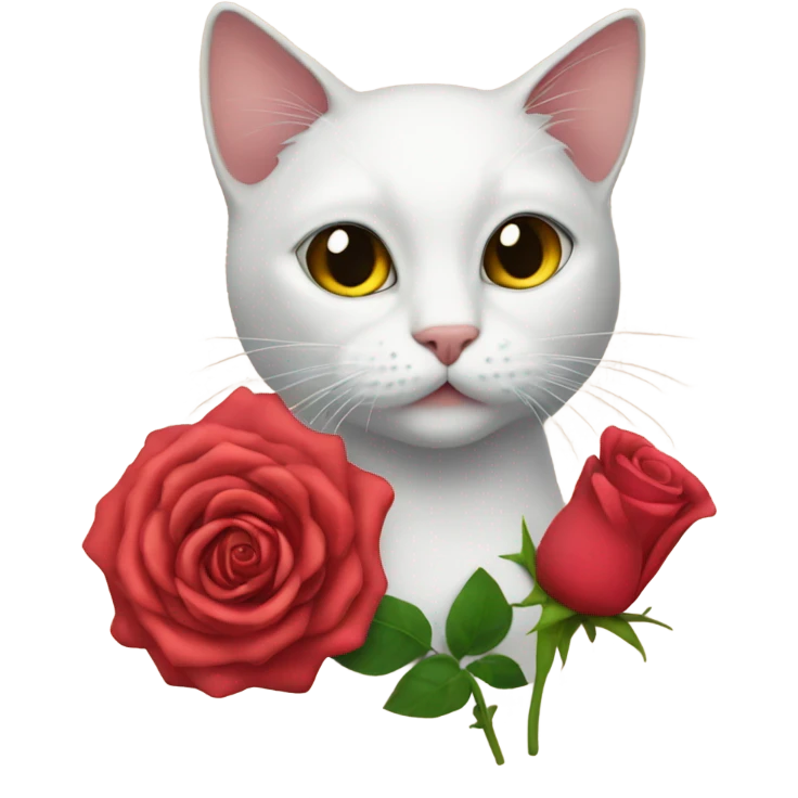Cat with rosett  emoji