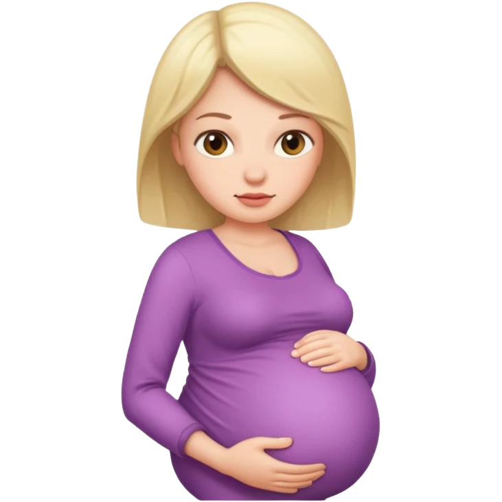 heavily pregnant woman emoji