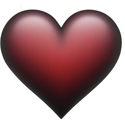 create a heart emoji with black border and center transparent emoji