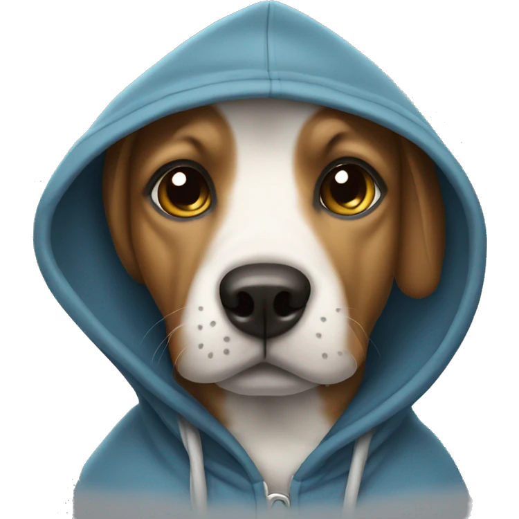 dog wearing hoodie  emoji