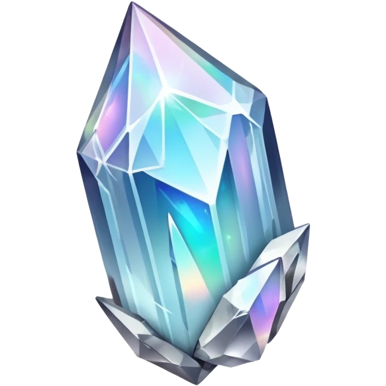 white silver iridescent nebula crystal shard emoji