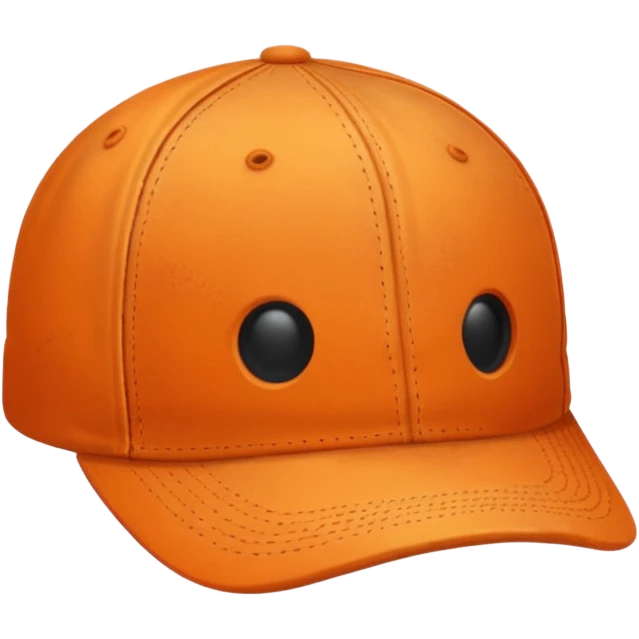 Orange baseball hat with no face  emoji
