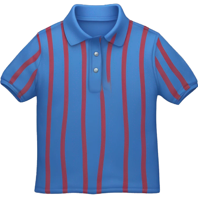  striped polo shirt blue and red emoji