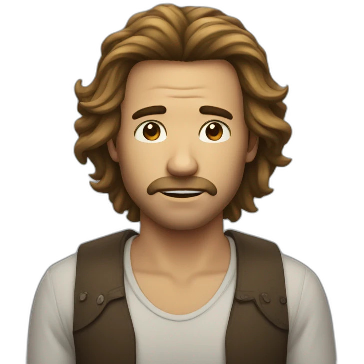 homme au cheveux long qui pleure emoji