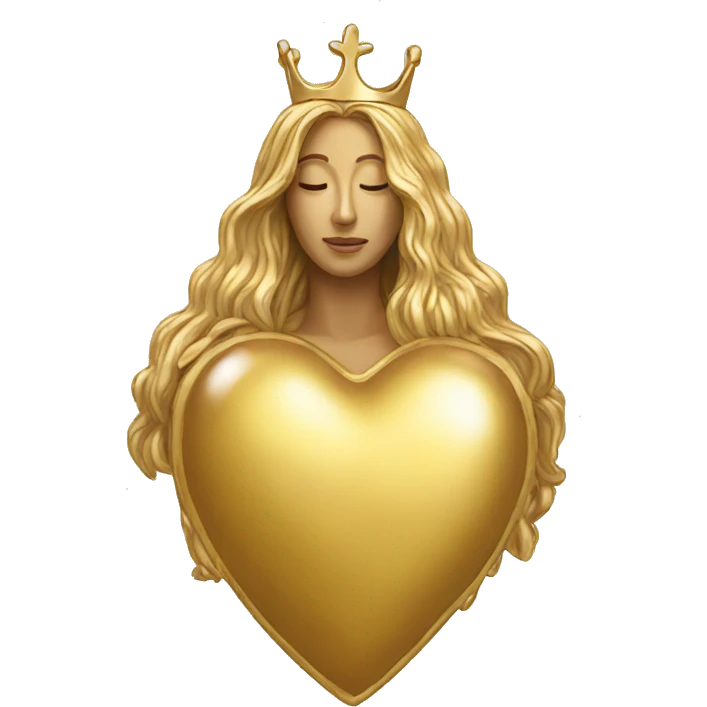 Gold sacred heart emoji