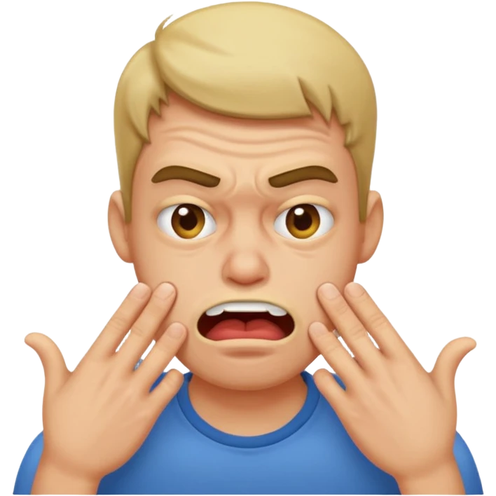 guy making a stink face  emoji
