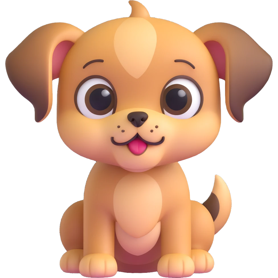 cute puppy with big eyes emoji