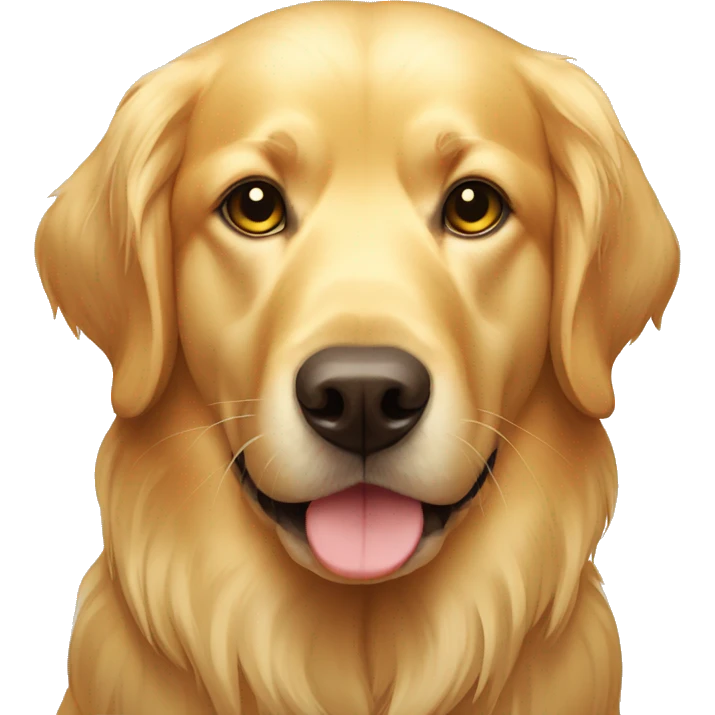 Golden retriver com óculo de sol emoji