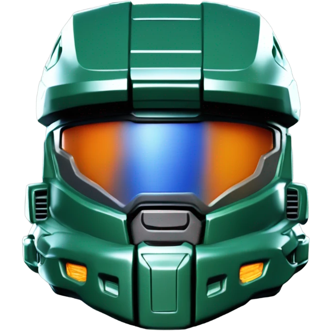 Master Chief Halo helmet Mark V helmet Blue orange visor emoji