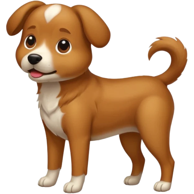 Dog peeing leg up emoji