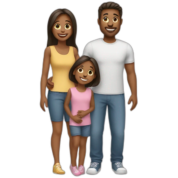 couple with two kids emoji