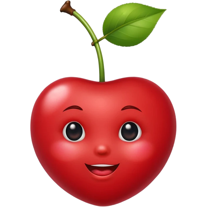 cute cherry with face emoji