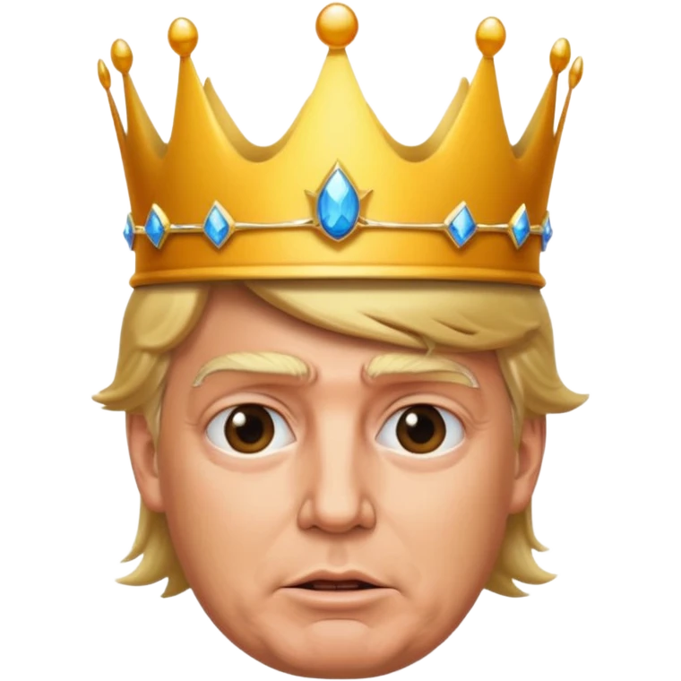 face of donald trump wearing a crown emoji