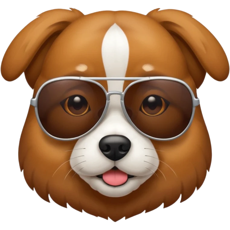 Dog wearing sunglasses emoji