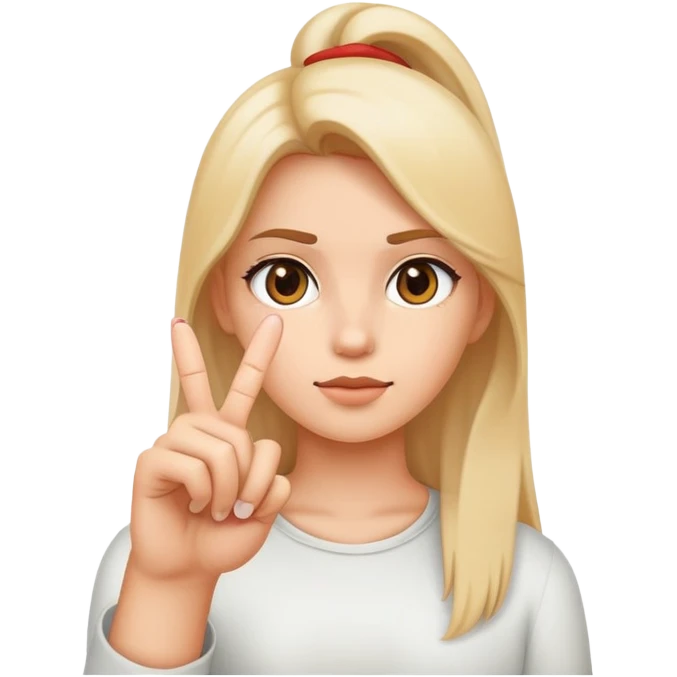 girl holding up a middle finger  emoji