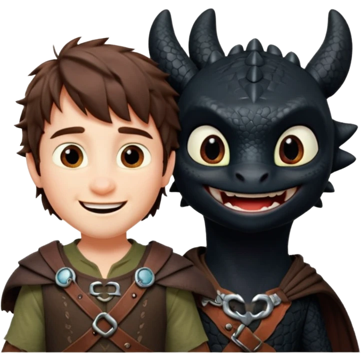 funny toothless+hiccup emoji