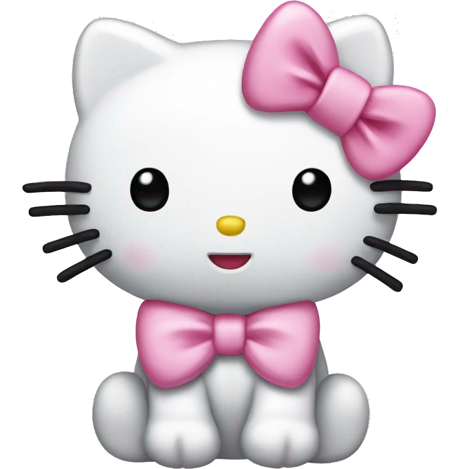 hellokitty with a lightpink bow emoji