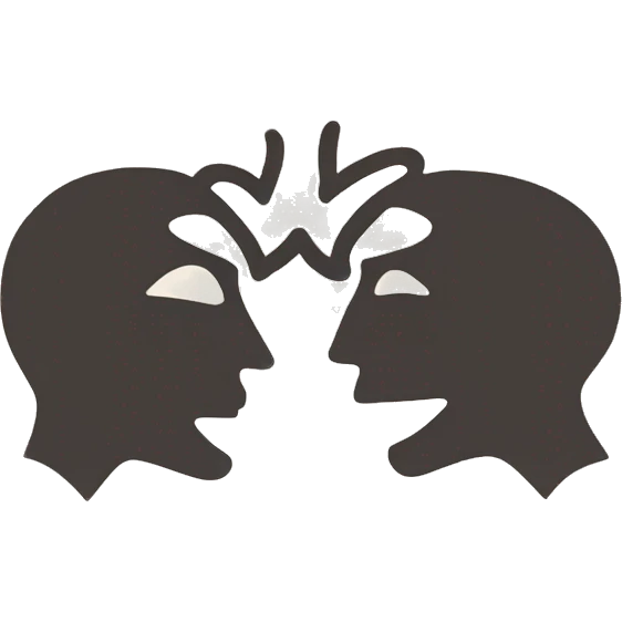 Kissing face between two peace sign emoji