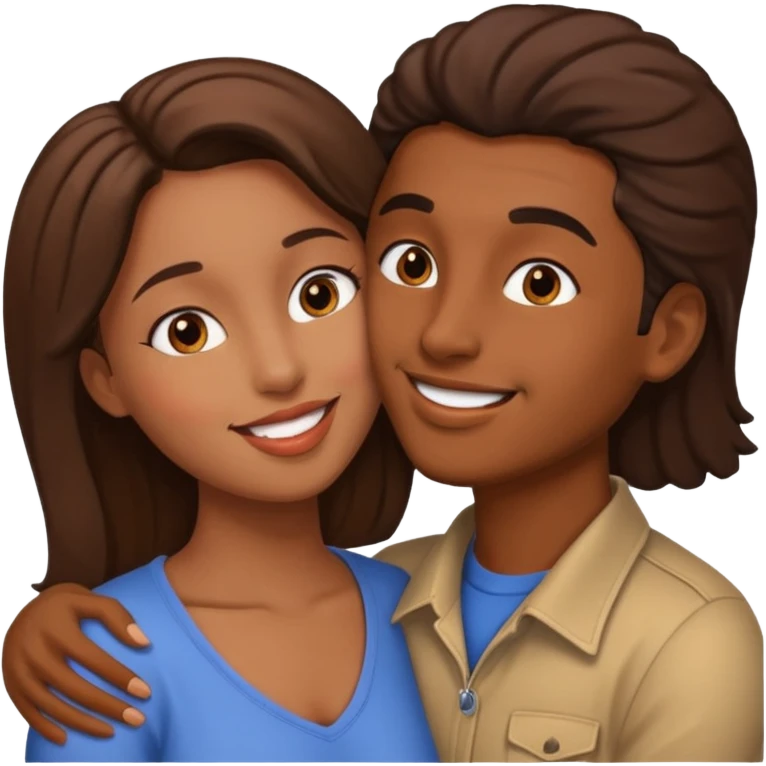 👩🏽emoji 🧑🏽 bunu öpüyor emoji