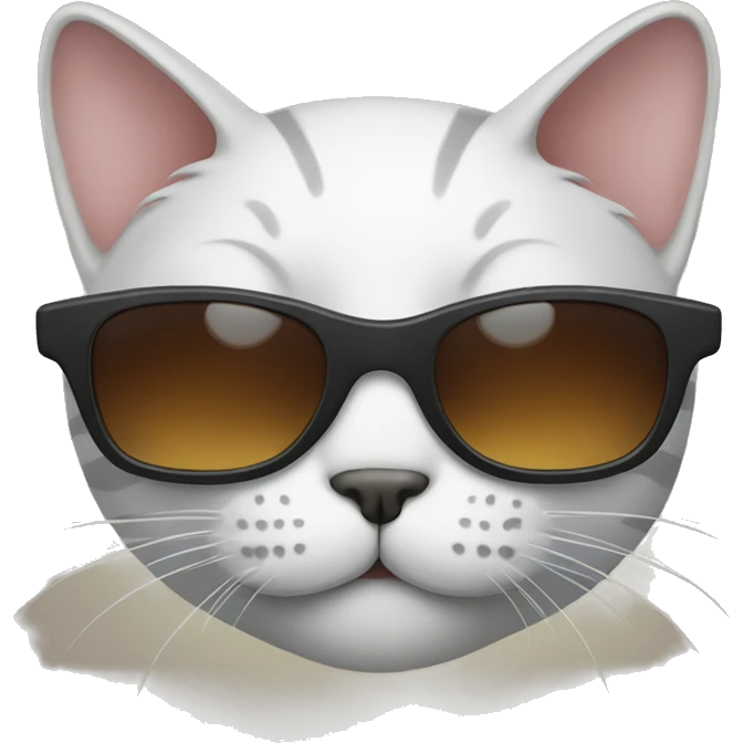 Cat with sunglasses emoji