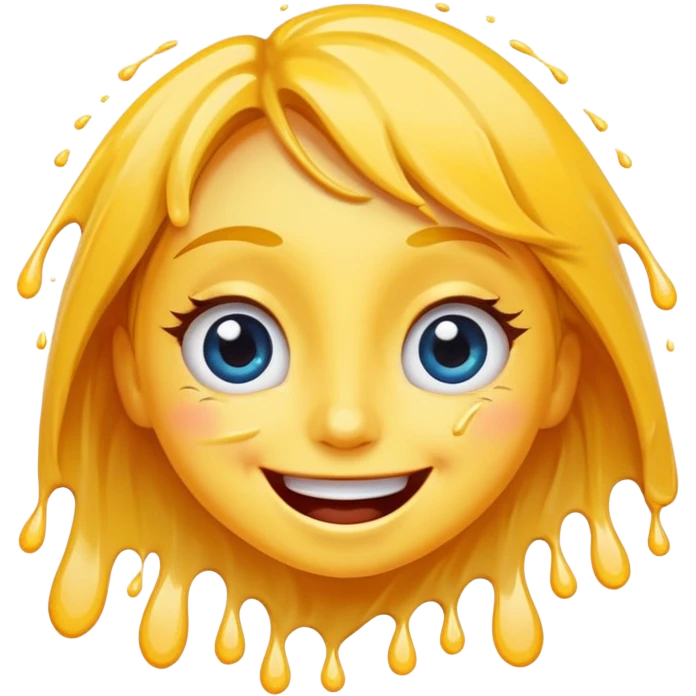 A joyful face emoji with wide eyes and a big smile, tears of laughter flowing. The face radiates positive energy, surrounded by vibrant splashes in dynamic brush strokes. emoji