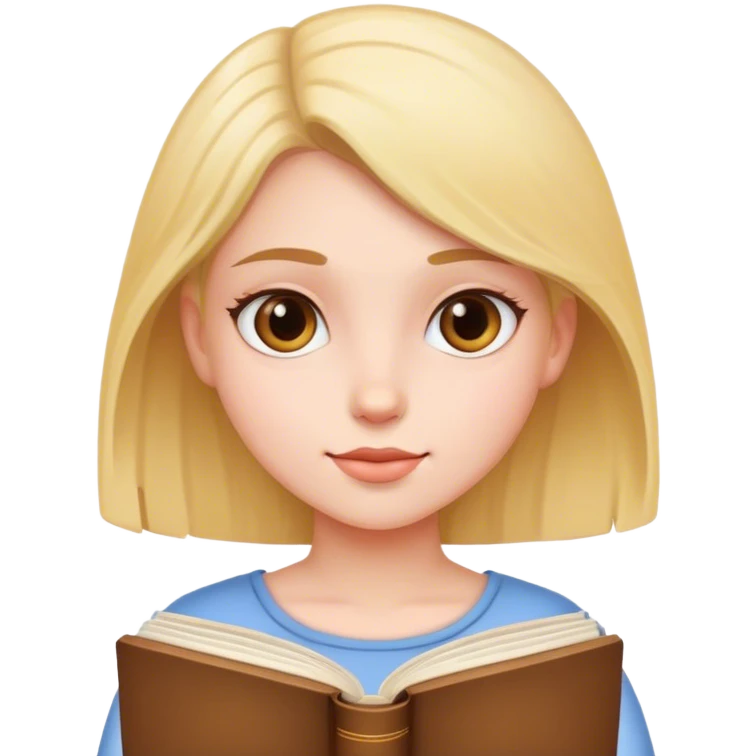 girl with book emoji