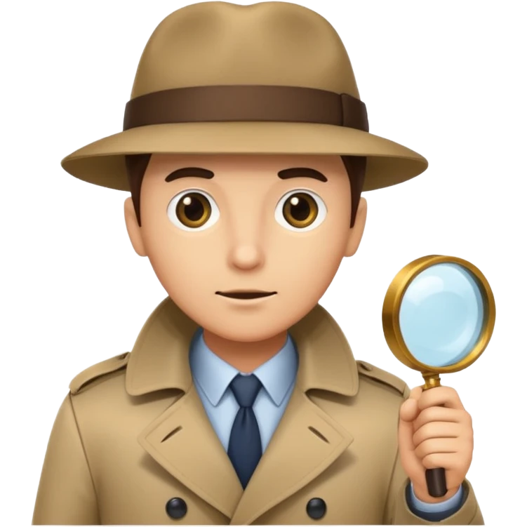 A dedective emoji