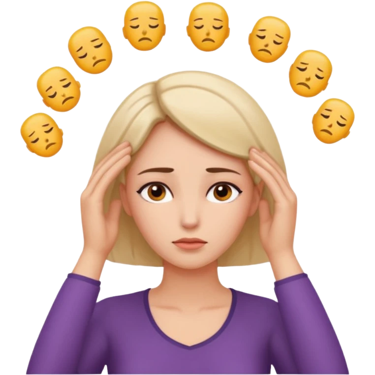 decision gesture women hands on head emoji