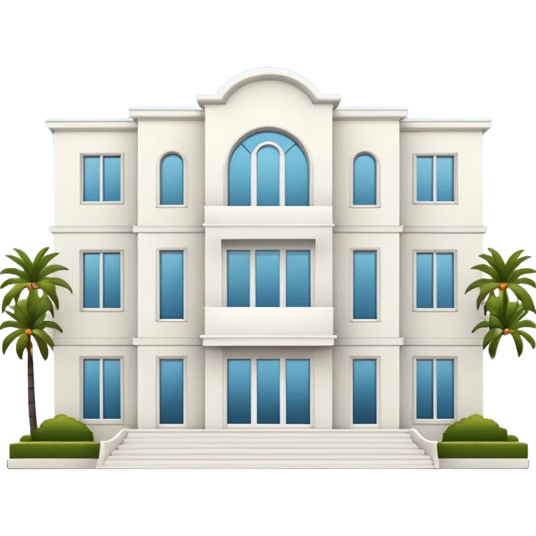 white 3 floor modern luxurious villa emoji