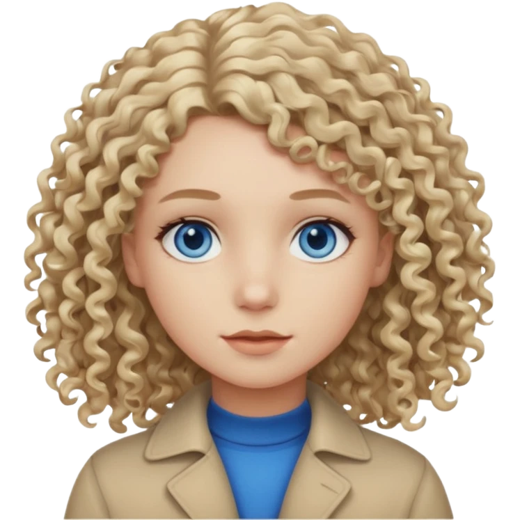 Curly blond blue eyes. Long hair cool beige blond. Longer hair beige ash blonde. emoji