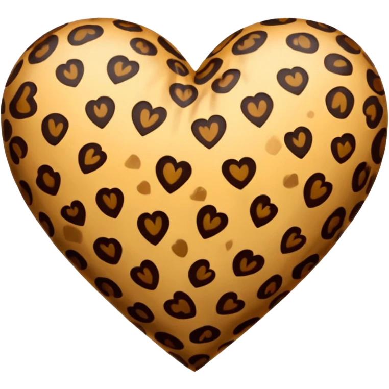 Realistic Leopard print heart emoji