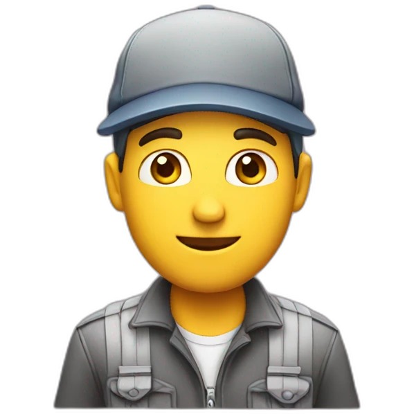 Homme avec casquette emoji