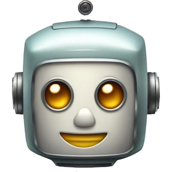 retro robot smiling emoji