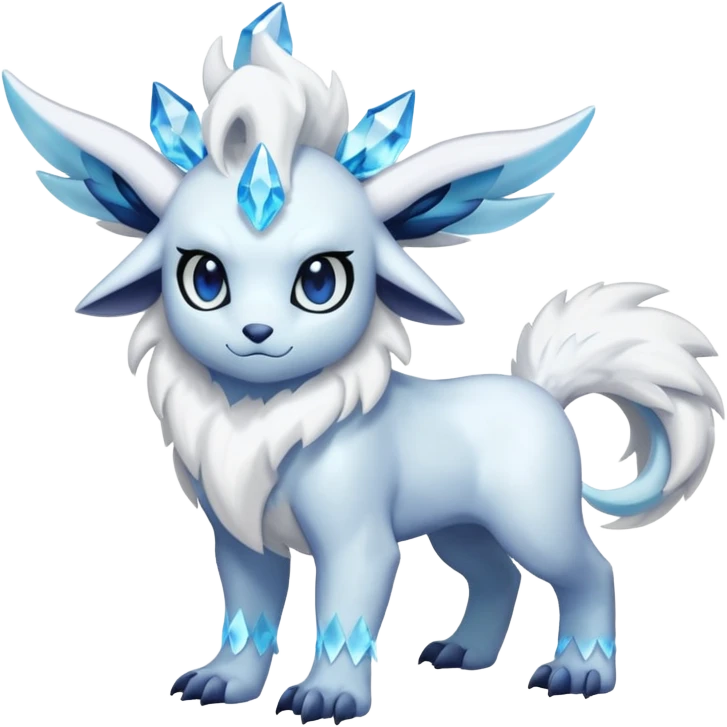 Shiny Absol-Aurorus-Fakémon-hybrid-creature (full body)  emoji