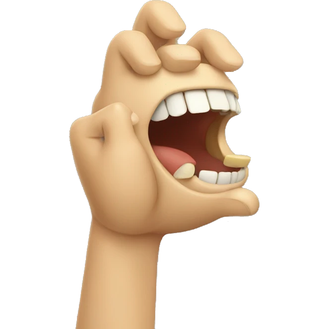 human biting his finger  emoji