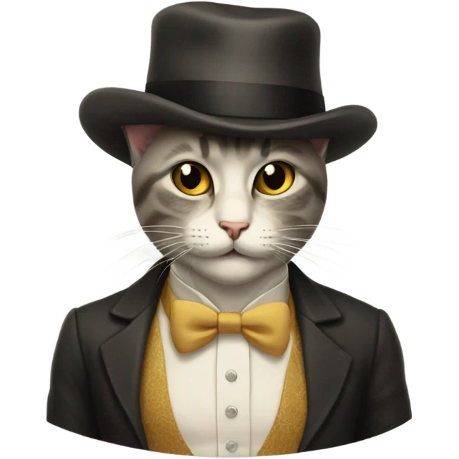 Eccentric and gay 30s cat emoji