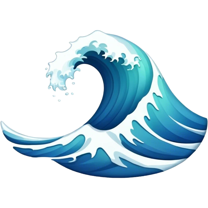 A wave from the music mill. The background should be transparent. emoji