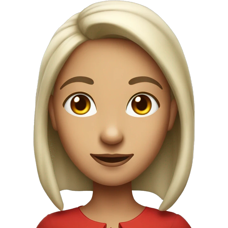 A woman elf with long pointed ears in a red shirt  emoji