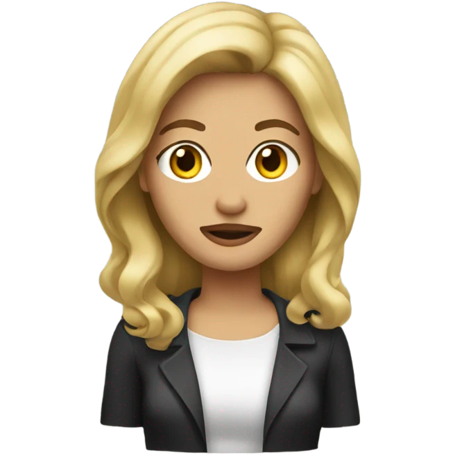 dirty blonde woman  emoji