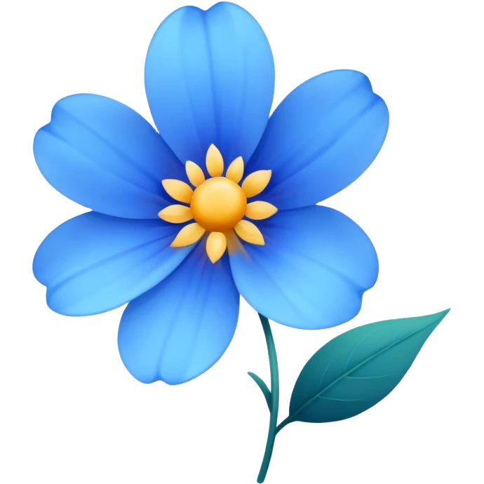 Blue flower emoji