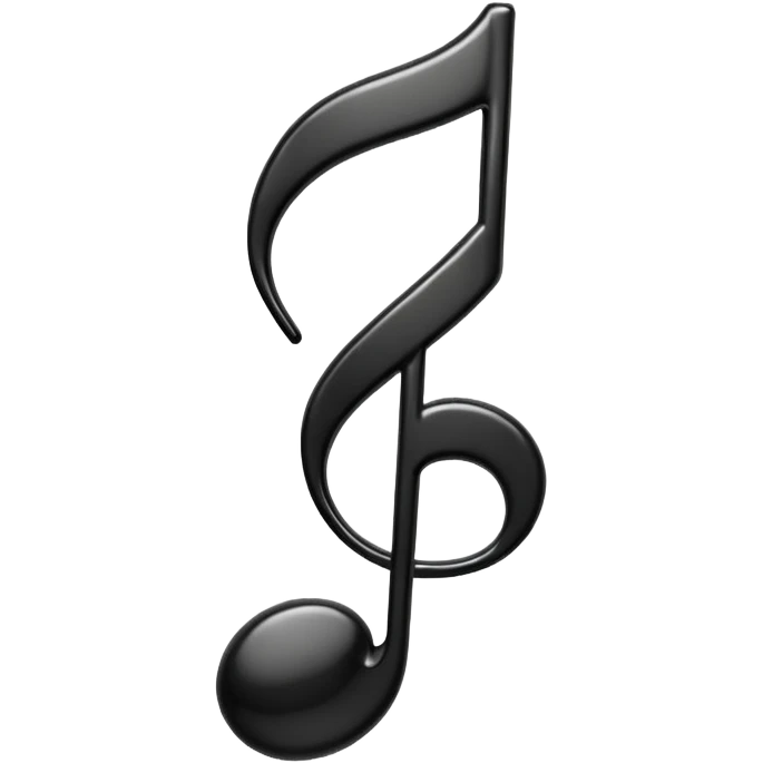 black music note emoji