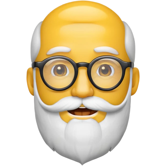 Yellow circle emoji with glasses and beard emoji