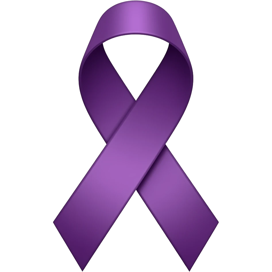 Royal Purple cancer ribbon emoji