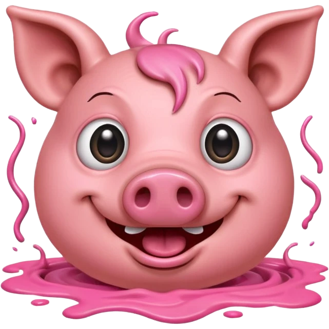 Crazy pig with swirly eyes  emoji