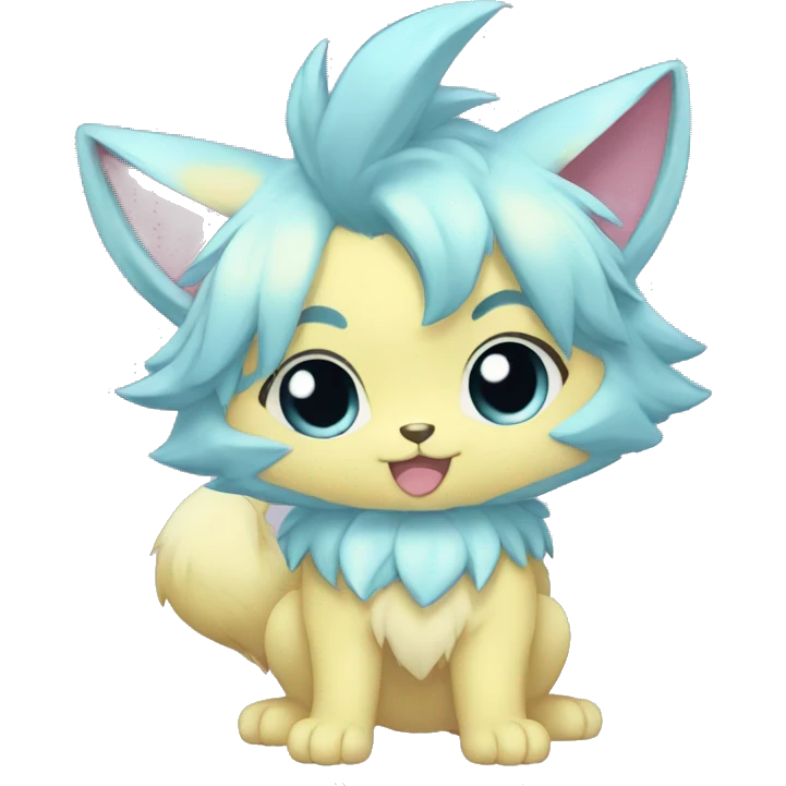 Anthro-Pastel-Fur-Sona-Chibi-Shiny-Fakémon full body emoji