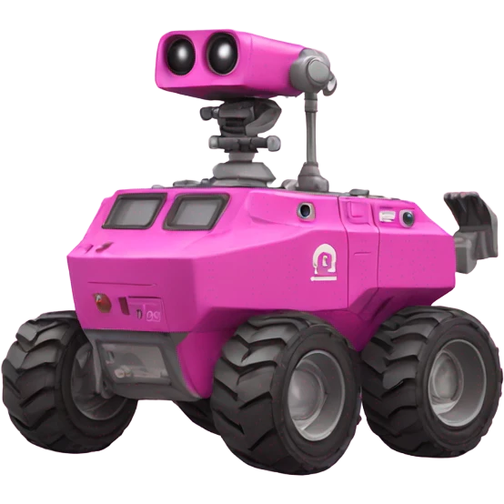 moon rover in strong pink color emoji