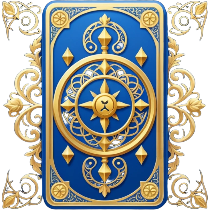 Blue taro card emoji