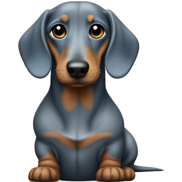 Daschund Grey-blue emoji