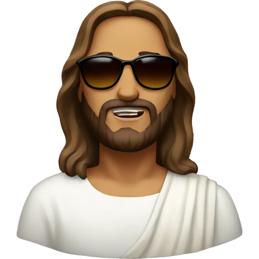 Jesus with sunglasses  emoji