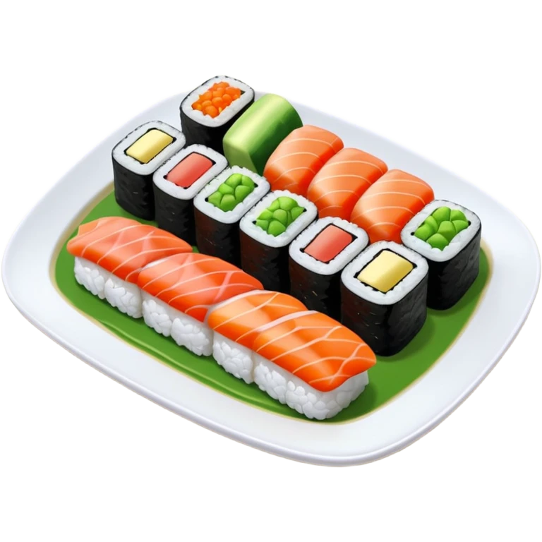 sushi with wasabi emoji